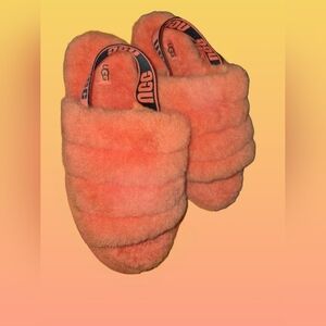UGG Fluffy Orange Slippers